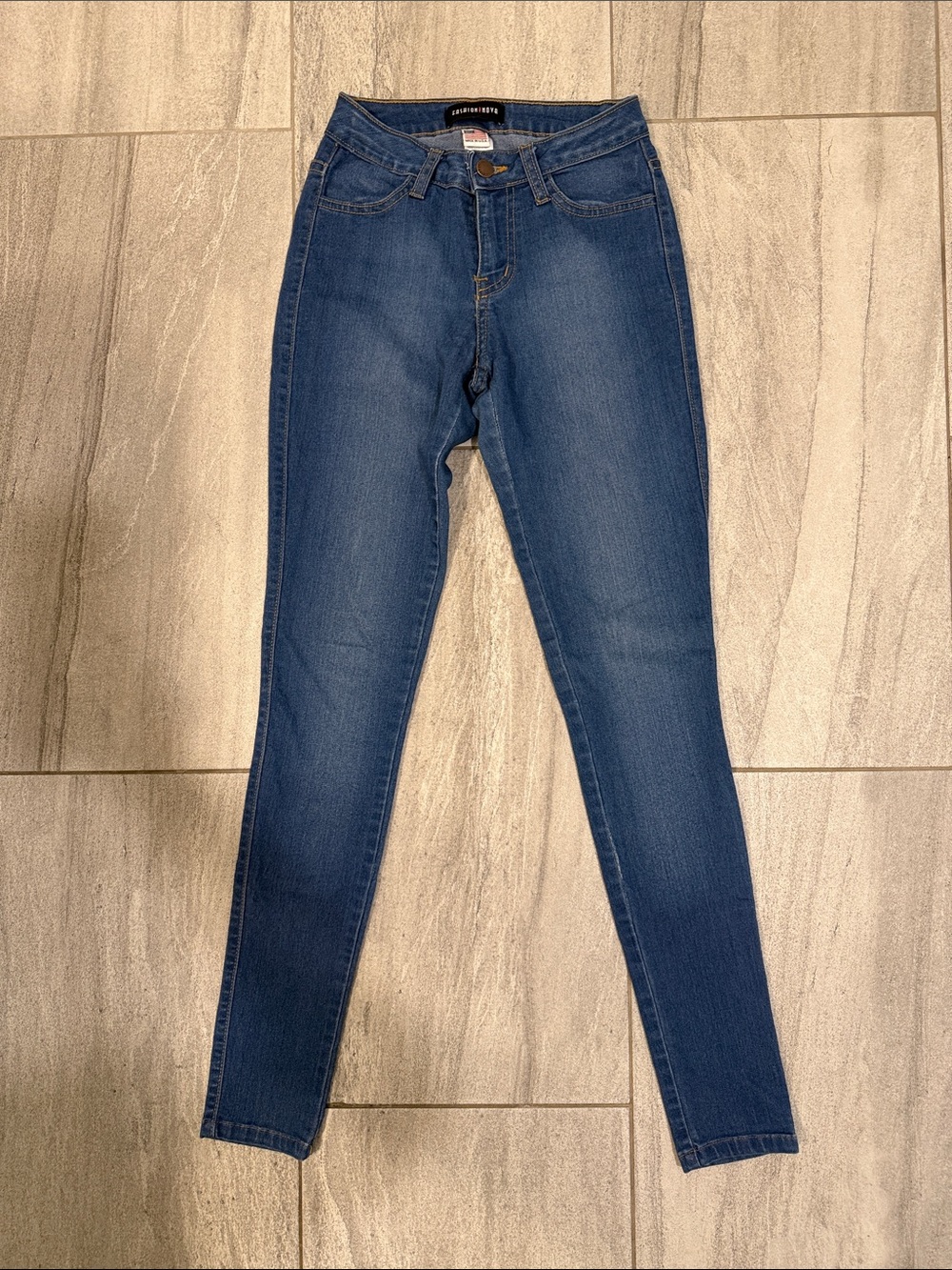 Fashion Nova High-Rise Stretch Women’s Skinny Jeans - Dark Blue